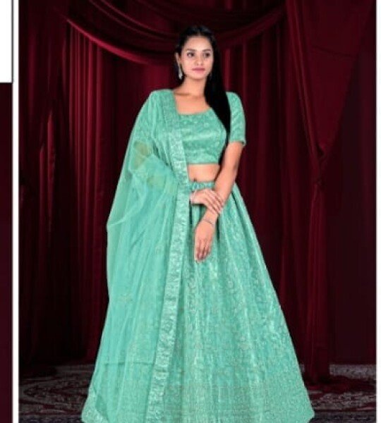 Lehenga pastel blue