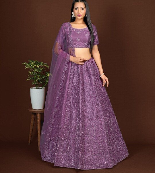 Lehenga purple